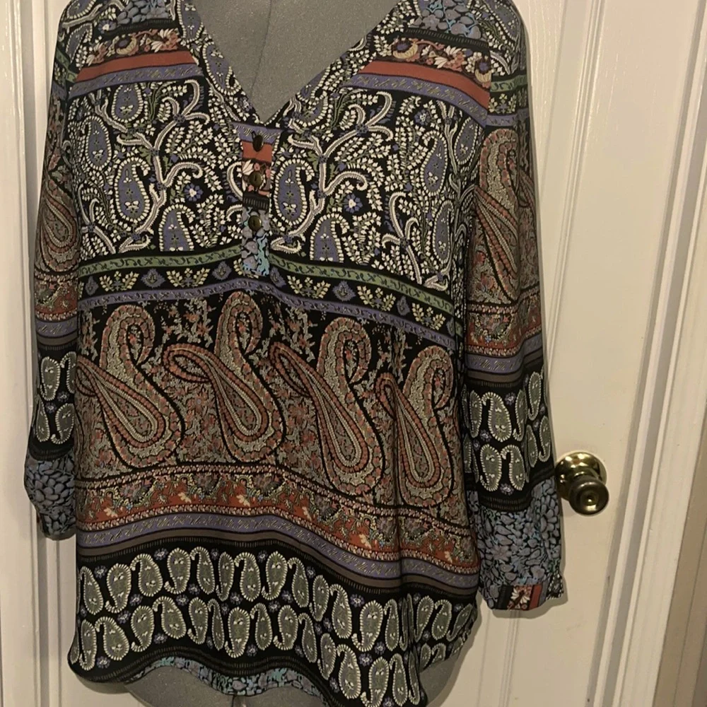 Chelsea and Theodore Paisley Top